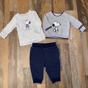 Boys 3/6 Snoopy Janie & Jack Set